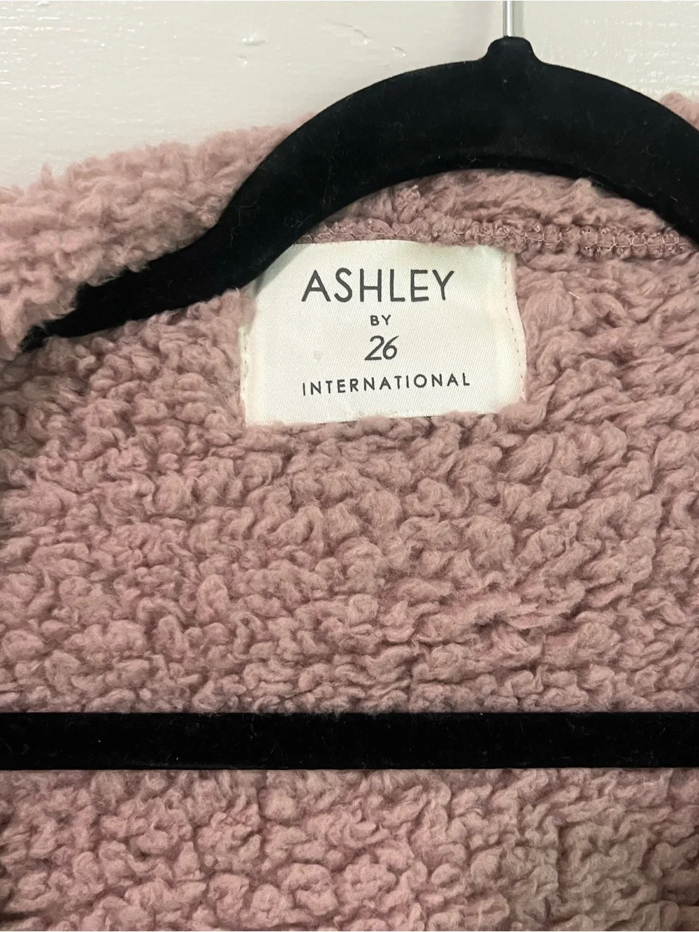Ashley By 26 International Dusty Rose Teddy Sherpa Hooded Cardigan - Picture 3 of 4